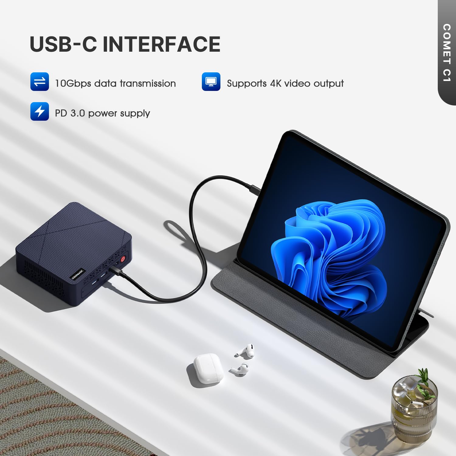 origimagic C1 N97 Mini PC Intel, 16GB DDR4 RAM 512GB M.2 PCle3.0